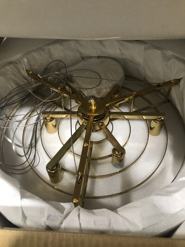 Photo 1 of MEELIGHTING Gold Plated Luxury Modern Crystal Chandelier Lighting Contemporary Raindrop Chandeliers Pendant Ceiling Lights Fixture for Dining Room Living Room Hotel Bedroom W21.6"