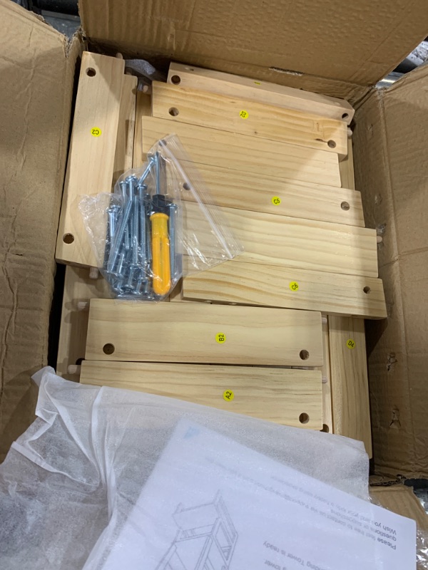 Photo 1 of Kitchen Step Stool for Toddlers, Montessori Kids Learning Stool,Baby Standing Tower for Counter,Children Standing Helper (Natural)