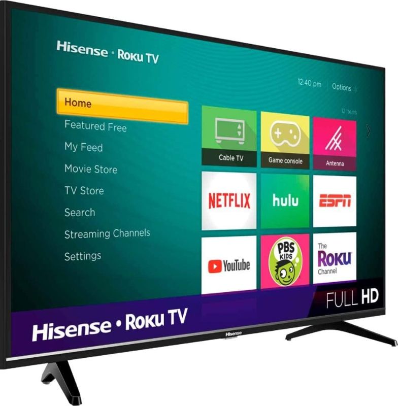 Photo 1 of Hisense 40-Inch Class H4 Series LED Roku Smart TV with Alexa Compatibility (40H4F, 2020 Model)
