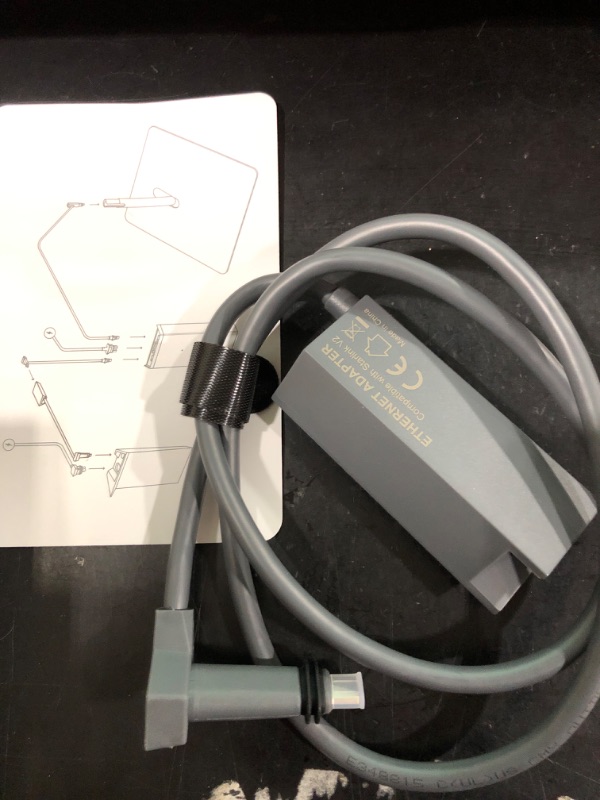 Photo 2 of Starlink Ethernet Adapter for Starlink Rectangle Dish Satellite Internet V2, Starlink to RJ45 Gigabit Ethernet Adapter Fast & Stable Network Connection for Starlink Actuated Gen 2, Black