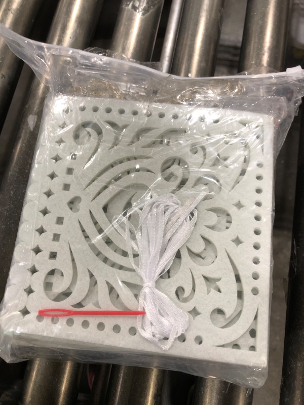 Photo 1 of SmoothNovelty 6 Pack White Papel Picado Banner with LED Fairy String Light 12 Flags Per Banner Felt White Mexican Banners for Weddings Birthdays Papel Picado White Mexican Themed Party Decor