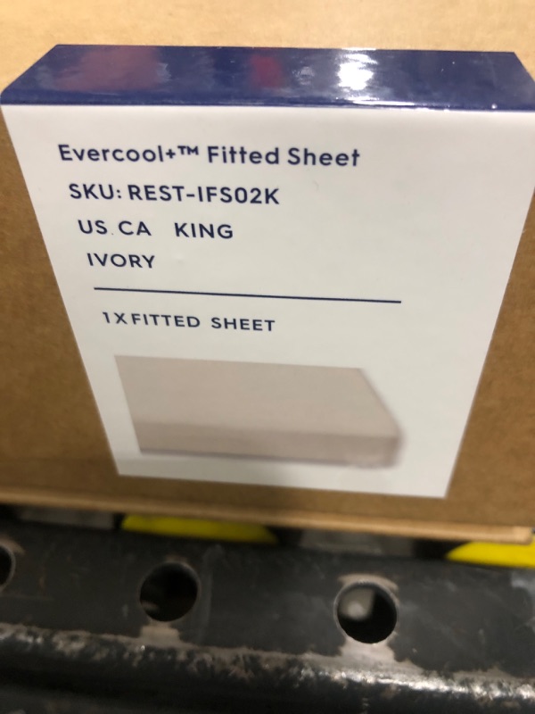 Photo 4 of REST® Evercool®+ Fitted Sheet, King Size, Snow Ivory, 15" Deep (up to 18’’), Breathable Bedding for Hot Sleeper and Night Sweats, Bed Sheet with Ionic+ Self-Cleaning Silver Yarn for Sensitive Skin