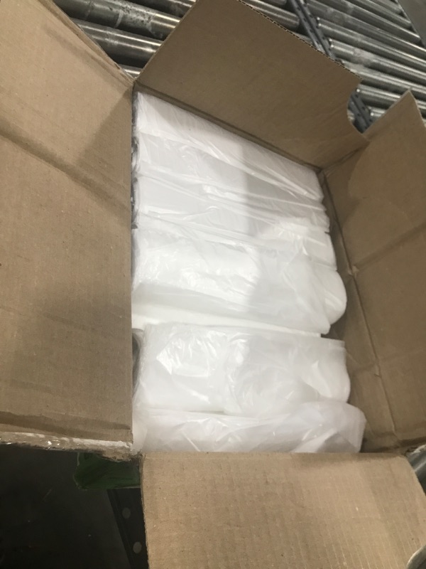 Photo 2 of Aluf Plastics 45 Gallon 12 Micron (eq) Clear Trash Bags - 39" x 46" - Pack of 250 - For Home, Office, Bathroom, & Commercial