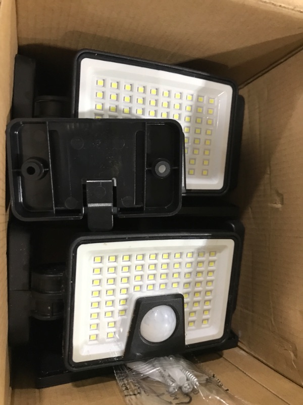 Photo 2 of INCX Solar Lights Outdoor with Motion Sensor,Solar Lights for Outside 3 Heads Security Lights,156 LED Flood Light Spotlight, IP65 Waterproof 2 Pack