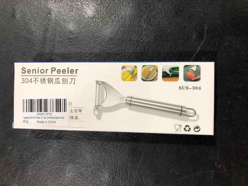 Photo 2 of Vegetable and Fruit Peeler, Y Peeler Stainless Steel Blade, Comfortable Handle with Hook, Silver