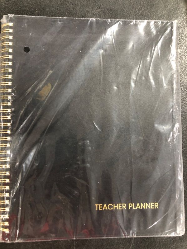 Photo 2 of SUNEE Teacher Planner 2024-2025 Academic Year, Lite Lesson Planner Book 8.5"x11" Daily Weekly and Monthly Organizers, Jul 2024 - Jun 2025 Plan Book with Pocket Folder, Color Tabs, Black