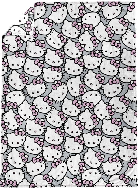 Photo 1 of Jay Franco Hello Kitty Kid's Throw Blanket - Plush 46" x 60" Throw Blanket for Boys & Girls, Soft Fleece Throw Blanket for Toddlers, Cozy, Fade Resistant Blanket for Kids, Microfiber Blanket for Girls
