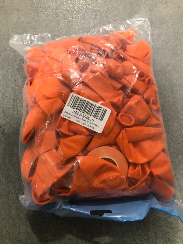 Photo 2 of 154pcs Orange Balloons Different Sizes 5/10/12/18 Inch Orange Balloons for Balloon Arch Halloween Balloons Garland Kit for Fall-Themed Parties Wedding Birthday Bridal Shower Autumn Party Decorations