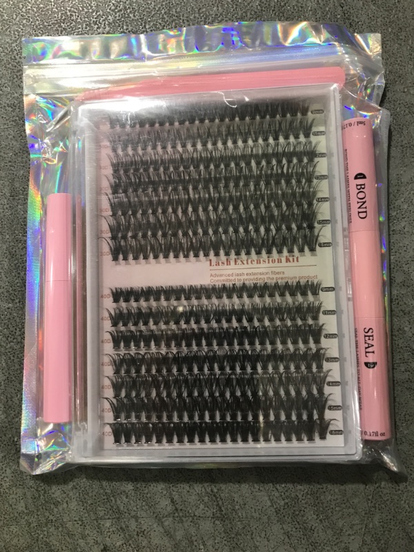 Photo 2 of [280pcs Newest] Natural Lash Clusters Kit: DIY Eyelash Extension Kit, Individual Lashes, Wispy Lash Clusters, Fluffy Clusters, Mink Lash Clusters, Volume Lash Set