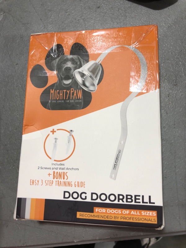 Photo 2 of Mighty Paw Mighty Tinkle Bell, An All Metal Dog Doorbell with Sleek Silver Bell and Support, The Thick-Walled Durable Bell Optimizes