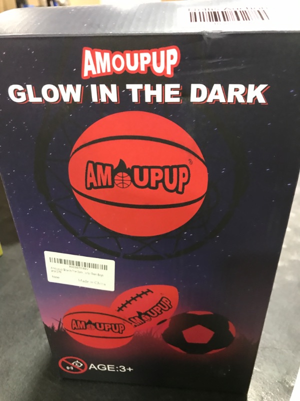 Photo 2 of Amoupup Glow in The Dark Basketball Sports Gifts Light Up Led Football Basketball with Led Lights and Batteries - Kids Gifts Good Gift Ideas for Teen Boys and Girls