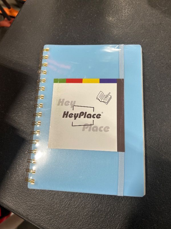 Photo 1 of Heyplace Dotted Spiral Notebook, A5 Blue Notebook Journal 5x5 Dotted Grid Graph Paper with Painting Stencil 300 Pages/150 Sheets for Office School Women Gift