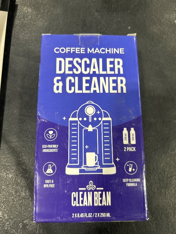 Photo 2 of CLEANBEAN (2 Bottles) Universal Descaling Solution - Effective Coffee Maker Cleaner Compatible with Delonghi, Keurig, Nespresso, Breville, Ninja, Easy-to-Use Liquid Coffee Machine Descaler - 4 Uses