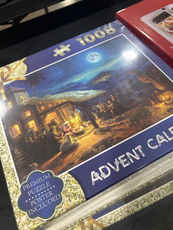 Photo 1 of Advent Calendar 2024 Jigsaw Puzzles for Adults Kids - 24 Boxes Christmas Puzzles, Christmas Holiday Countdown Calendar Gifts for Kids Teens Women Men, 1008 Pieces, 27.6x19.7 inch