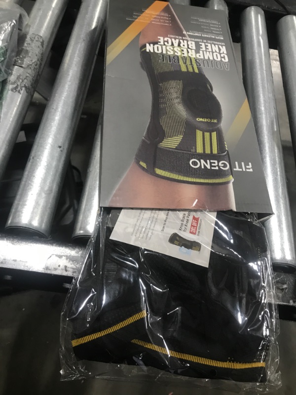 Photo 2 of Fit Geno Knee Brace with Side Stabilizers: Breathable Knee Sleeve w/ Patented Patella Gel Pad for Maximum Pain Relief - Ultimate Knee Support and Fast Recovery from Meniscus Tear Arthritis ACL PCL Men & Women (X-Large)