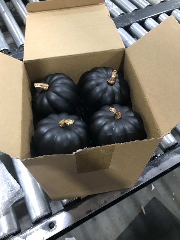 Photo 1 of 12 DECORATIVE BLACK PUMPKINS SMALL