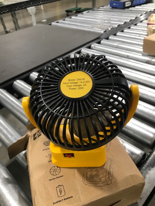 Photo 2 of ohyes Cordless Jobsite Fan Fit For DeWALT 20V Max including 60V Flex Battery Brushless Motor With USB A+C Fast Charging For Camping Workshop and Construction Site(Battery not included)