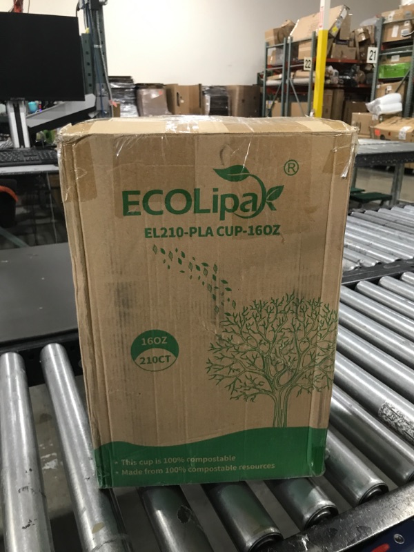 Photo 3 of ECOLipak 210 Count 16 oz Compostable Cups, Biodegradable Disposable Paper Cups with PLA Lined, Eco-friendly Paper Coffee Cups for Party, Picnic,Travel,and Events