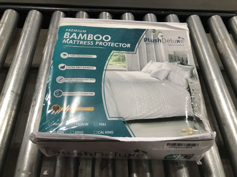 Photo 3 of PlushDeluxe Premium Bamboo Mattress Protector – Queen Size