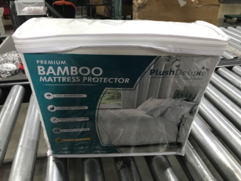 Photo 3 of PlushDeluxe Premium Bamboo Mattress Protector – Queen Size