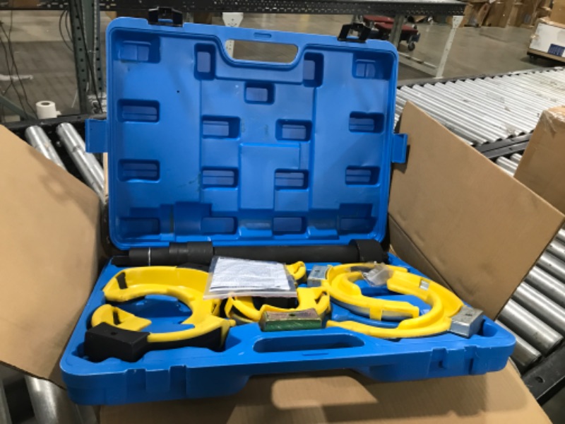 Photo 2 of Amerbm Spring Compressor Tool Macpherson Interchangeable Fork Strut Coil Extractor Tool Set with Safety Guard and Carrying Case