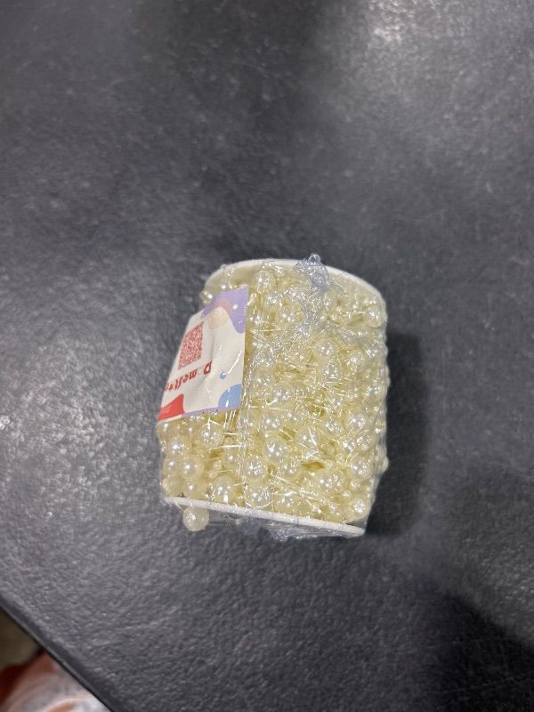 Photo 1 of HAKACC 197 Feet Ivory Pearl Bead String Decoration, Faux Pearl Garland Roll Strand for Craft String Pearls for Flowers Wedding Christmas Party Valentine Decoration DIY Accessories?3-8mm?