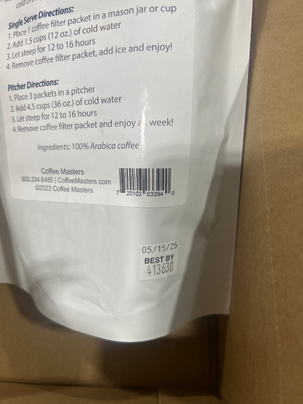 Photo 1 of Coffee Masters Cold Brew White Chocolate Raspberry Coffee, Single Serve,White Chocolate Raspberry, 10 Oz