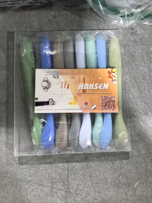 Photo 2 of HAKSEN 8PCS Silicone Feeding Spoons, Baby Spoons Training Spoons Silicone Baby Utensils Infant Spoons for First Stage Baby and Parents