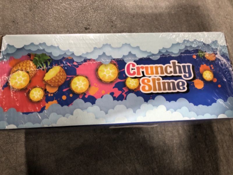 Photo 2 of 3 Packs Premade Jelly Cube Glimmer Crunchy Crystal Glue Slime, Including 6 Sets of Add-ins, Sensory and Tactile Stimulation, Stress Relief, Party Favors for Girls & Boys(Blue,Yellow,Pink)