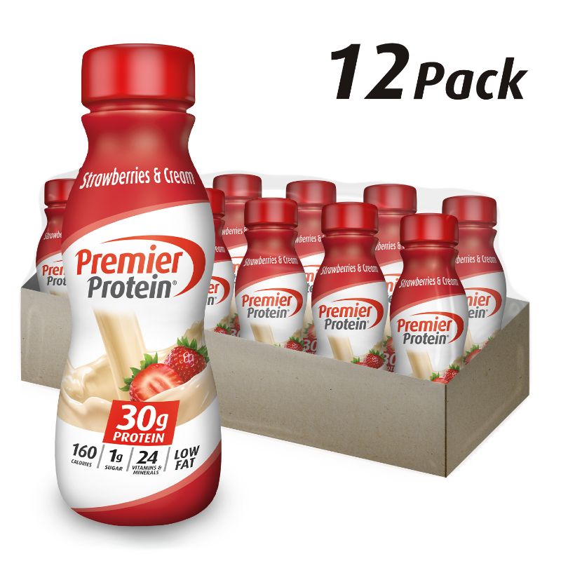 Photo 1 of Premier Protein Shake Strawberries & Cream 30g Protein 11.5 Fl Oz 12 Ct
