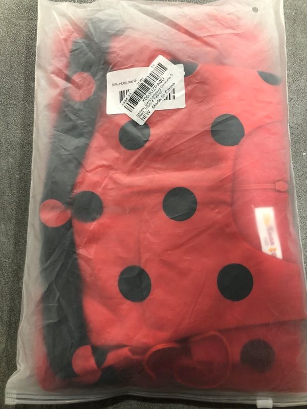 Photo 2 of Uhdear Girls Ladybug Costume Sleeveless Tutu Dress Halloween Party (Red, 100/3-4 Years)