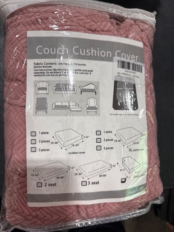 Photo 2 of Wear-Resistant Universal Sofa Cover, Stretch L Shape Sectional Couch Covers, Both Left/Right Sectional Slipcover, Seat Slipcovers Furniture Protector for Pet Cat Dog(Weave Pink,Headrest Cover)