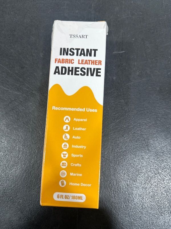 Photo 2 of TSSART Instant Fabric Adhesive - Fast Drying Fabric and Leather Glue for Repairing and Patching, Strong Bonding Waterproof and Flexible - White, 6 fl oz