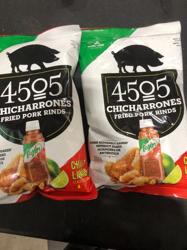 Photo 1 of 2 PACK 4505 Meats Chicharrones Tajin 2.25oz