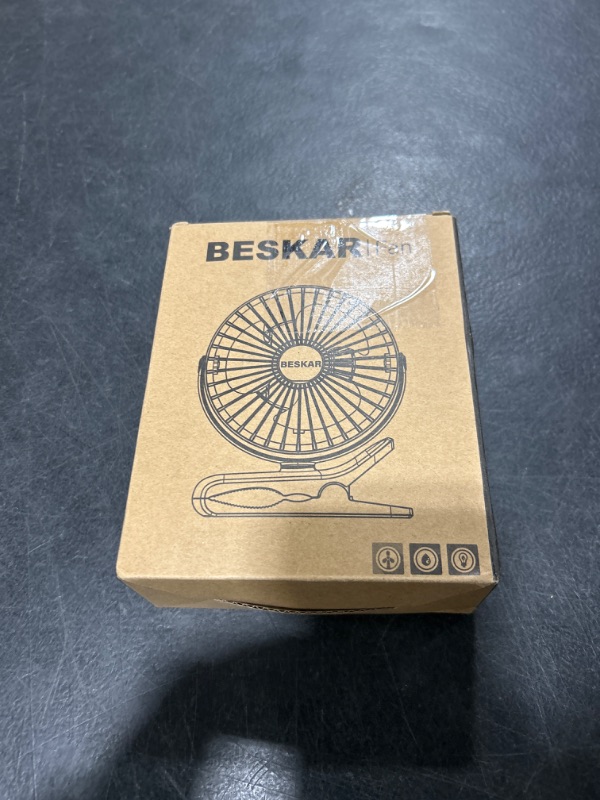 Photo 2 of BESKAR Clip on Fan, 3 Speeds Small Fan with Strong Airflow, Clip & Desk Fan USB Plug in with Sturdy Clamp - Ultra Quiet operation for Office Dorm Bedroom Stroller