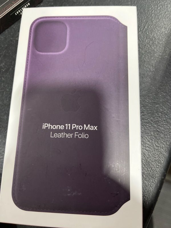 Photo 2 of iPhone 11 Pro Max Leather Folio - Aubergine