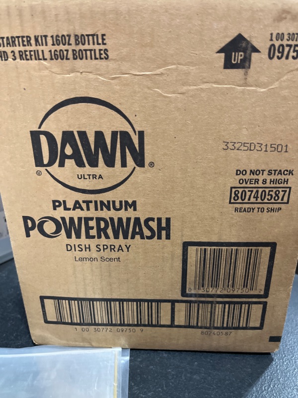 Photo 2 of Dawn Platinum Powerwash Dish Spray, Dish Soap, Lemon Scent Refill, 16 oz, 3 Pack