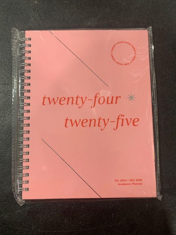 Photo 2 of Riley's Planner 2024-2025 Academic Year, 18-Month Serif Weekly Planner - Classic Weekly & Monthly Agenda Planner, Durable Cover, Notes Pages, Twin-Wire Binding (8 x 6 inch, Pink)