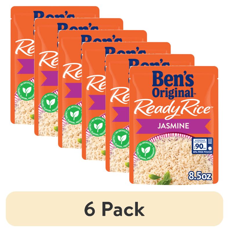 Photo 1 of (6 pack) Ben's Original Ready Rice Jasmine Rice, Easy Dinner Side, 8.5 Ounce Pouch