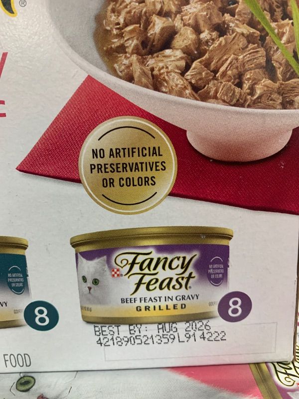 Photo 2 of Purina Fancy Feast Grilled Gourmet Wet Cat Food Chicken, Turkey  Beef Collection - 4.5lbs/24ct Variety Pack