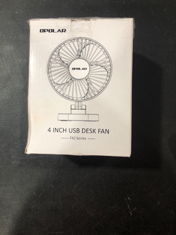 Photo 2 of 
HOLMES 4" Mini High-Velocity Personal Desk Fan, 4 Blades, Adjustable 360° Head Tilt, Durable Metal Construction, Single Speed, Ideal for Home, Dorm...