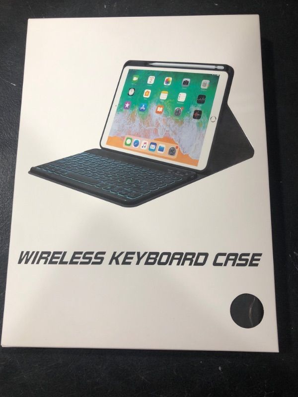 Photo 2 of BOBOLEE Keyboard Case 9th Gen. for iPad 10.2 inch 8th / 7th Gen. / Pro 10.5" Air 3rd Generation, Wireless Detachable Removable Keyboard, 360 Rotatable Horizontal Vertical, Clear Cover Pen Holder, BL