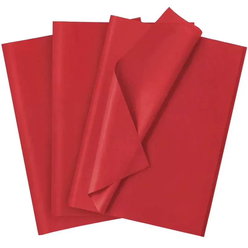 Photo 1 of 120 Sheets Red Tissue Paper Art Gift Wrapping Tissue Paper Bulk Gift Wrapping...