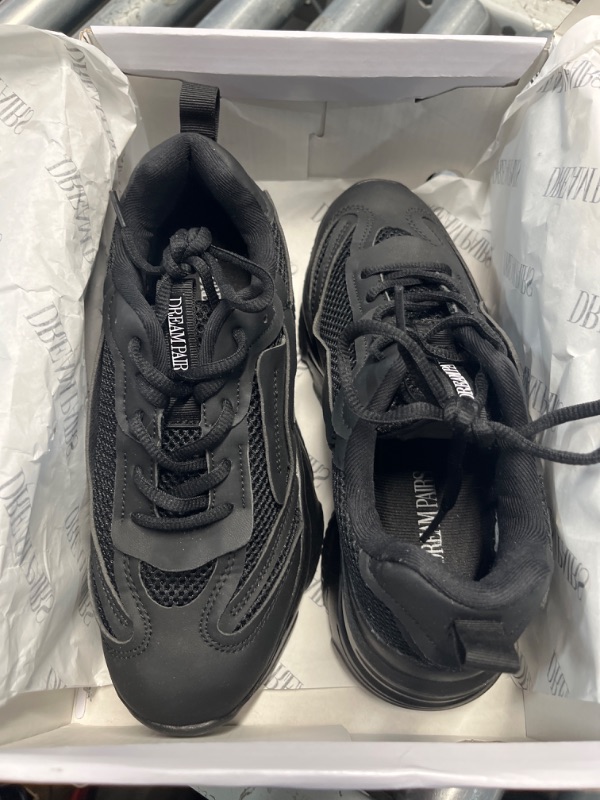 Photo 3 of (Size 7.5,Black) DREAM PAIRS Women's Platform Chunky Fashion Sneakers Jaxon Walking Lace-Up Comfortable Dad Sneakers Workout Sport Work Casual Tennis Shoes,
Size 7.5,Black,
SDFN2406W