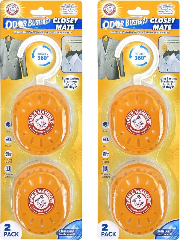 Photo 1 of 
Arm & Hammer Odor Busterz Closet Mate, Deodorizer, 2 Count (Pack of 2)