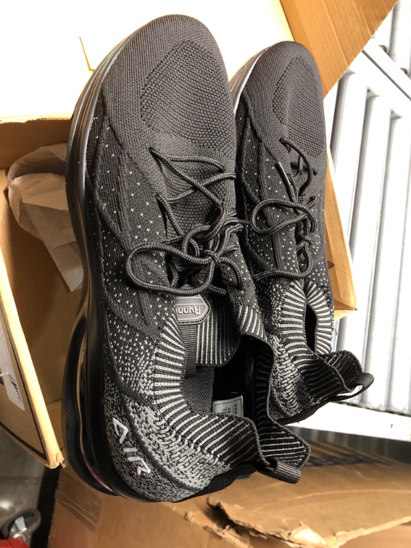 Photo 1 of AiEles Mens Running Air Tennis Shoes Slip On Walking Athletic Sneakers Black 13 US