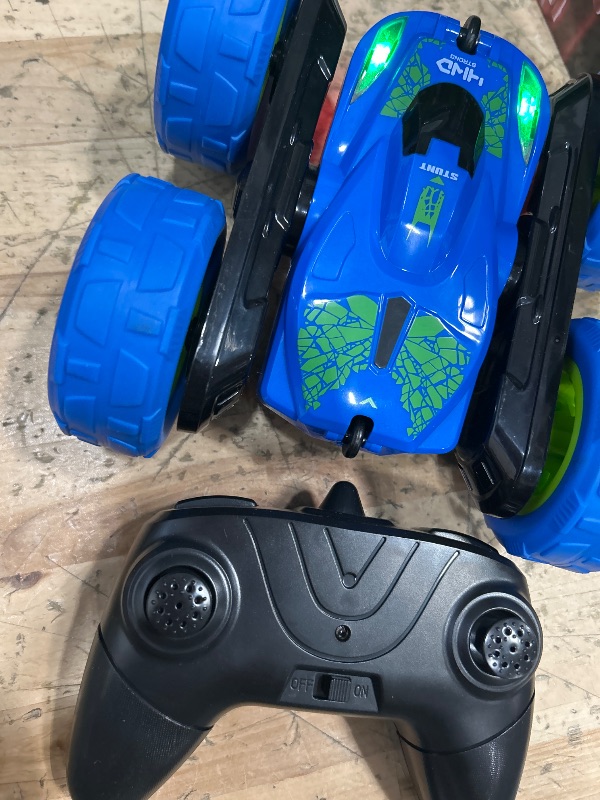 Photo 2 of **MISSING ACCESSORIES**
Terucle Remote Control Car, RC Cars Stunt RC Car Toys Double-Sided 360° Rotating Headlights Upgraded 4WD Rc Drift Truck Fast Kid Toys for Boys 812 Year Old Remote Control Toys (Blue)