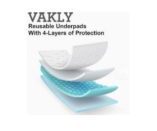 Photo 1 of 36" x 54" Reusable Underpad with 4-Layer Protection (1 Pack) + Vakly Incontinence Guide