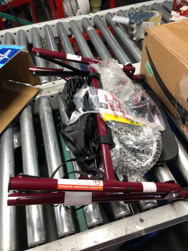 Photo 4 of ***USED - LIKELY MISSING PARTS - UNABLE TO VERIFY FUNCTIONALITY***
Medline Steel Rollator Walker Burgundy 350 lbs Capacity