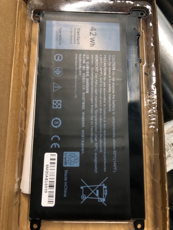 Photo 2 of 42WH WDXOR 11.4V Battery Replace for Dell Inspiron 13 7378 13 5000 5378 5368 15 7579 5567 5568 5578 7570 7569 Inspiron 5000 7000 17 5000 Series Laptop